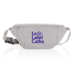 Le Label Catho bleu Sac banane en toile recyclée