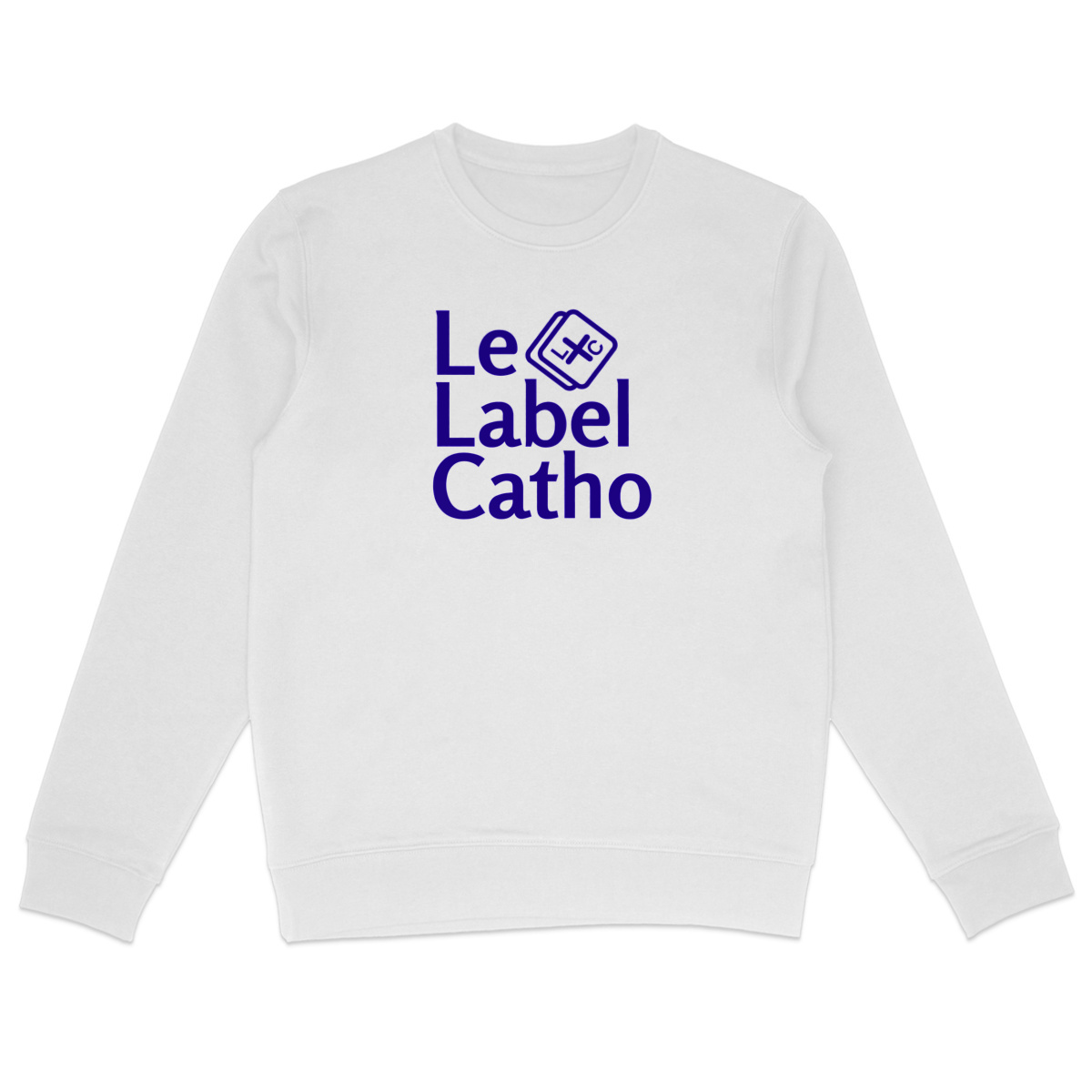face_0_0 Le Label Catho bleu Sweat-shirt Unisexe