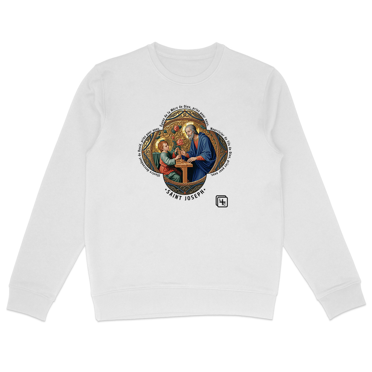 face_0_0 Saint Joseph charpentier Sweat-shirt Léger Unisexe