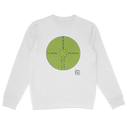 Labyrinthe fond Vert Sweat-shirt Unisexe