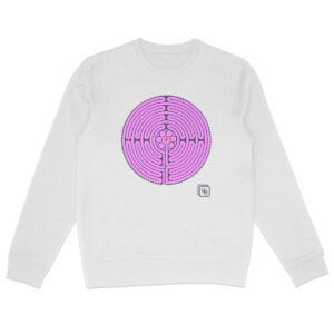 Labyrinthe fond Rose Sweat-shirt Unisexe