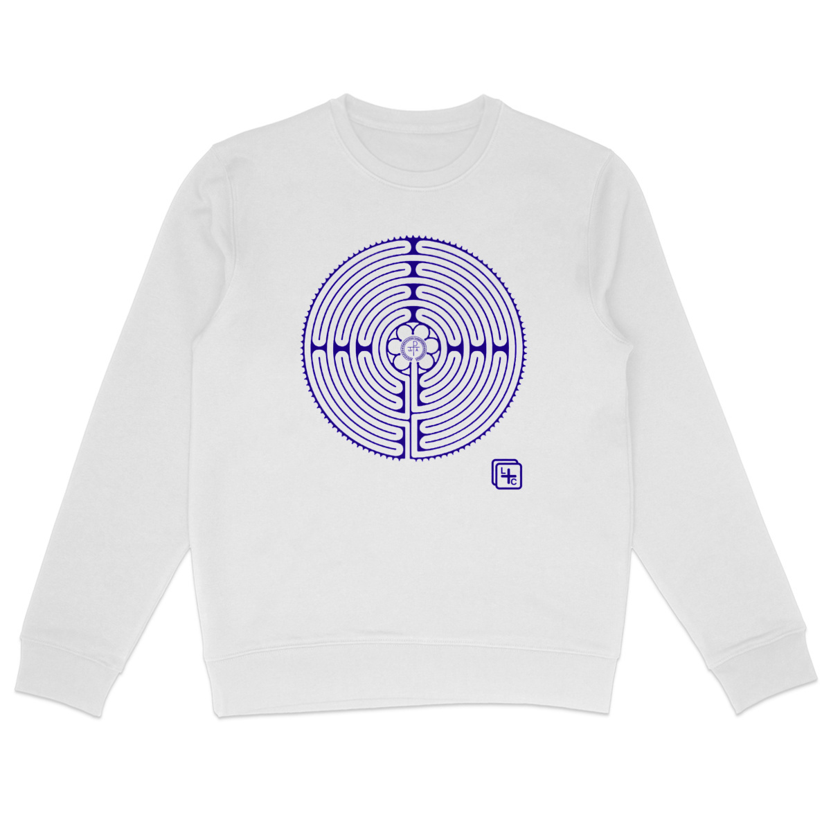 face_0_0 Labyrinthe Bleu Sweat-shirt Unisexe
