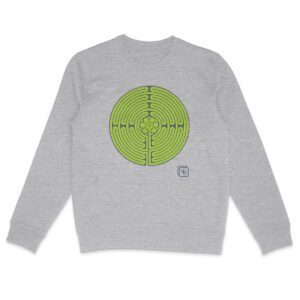 Labyrinthe fond Vert Sweat-shirt Unisexe