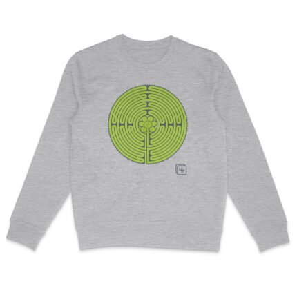 Labyrinthe fond Vert Sweat-shirt Unisexe