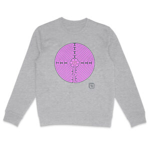 Labyrinthe fond Rose Sweat-shirt Unisexe