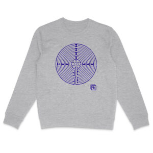 Labyrinthe Bleu Sweat-shirt Unisexe