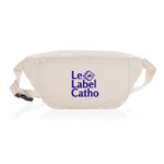 Le Label Catho bleu Sac banane en toile recyclée