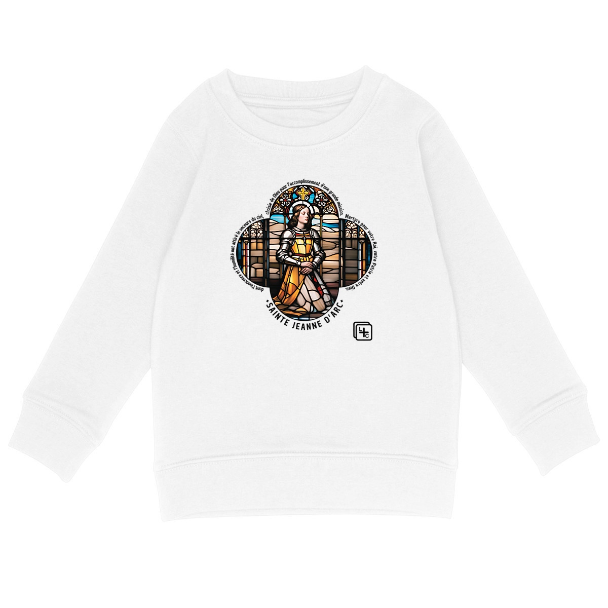face_blanc_0 Sainte Jeanne priant #1 Sweat-shirt Enfant