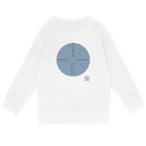 Labyrinthe fond Bleu Sweat-shirt Enfant
