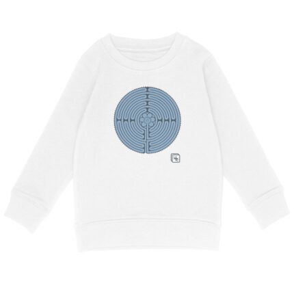 Labyrinthe fond Bleu Sweat-shirt Enfant