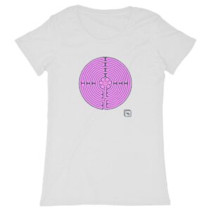 Labyrinthe fond Rose T-shirt Femme manches courtes