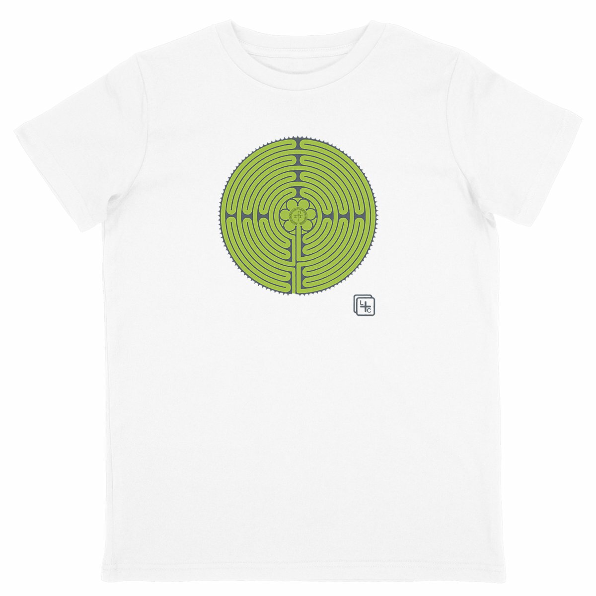 face_blanc_0 Labyrinthe fond Vert T-shirt Enfant