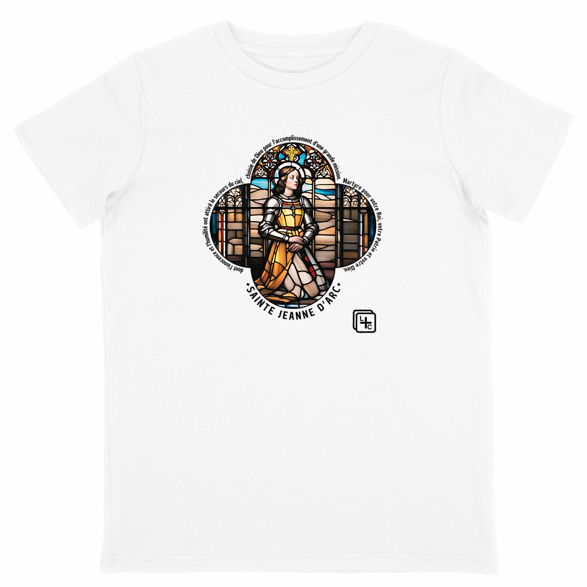 face_blanc_0 Sainte Jeanne priant #1 T-shirt Enfant
