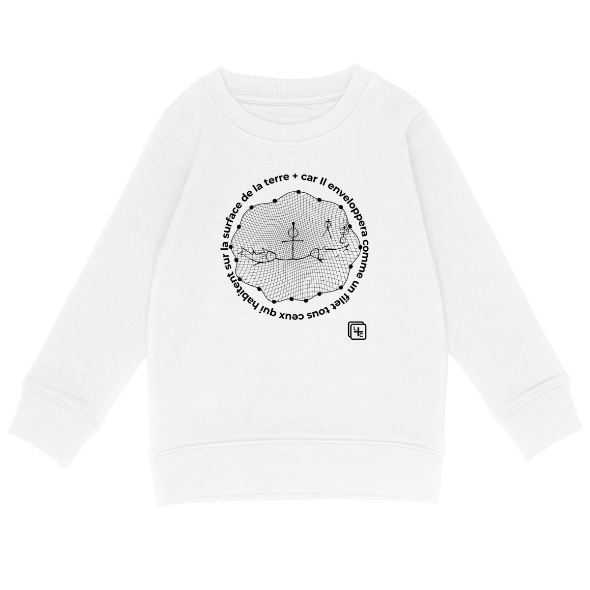 face_blanc_0 Filet Français Sweat-shirt Enfant