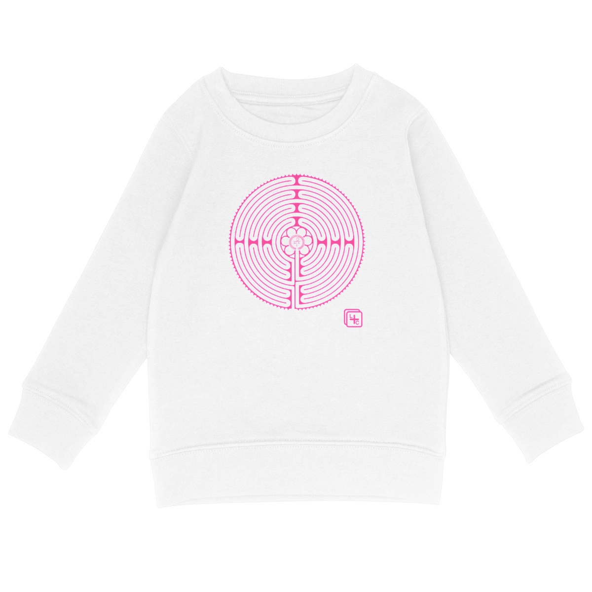 face_blanc_0 Labyrinthe Rose Sweat-shirt Enfant