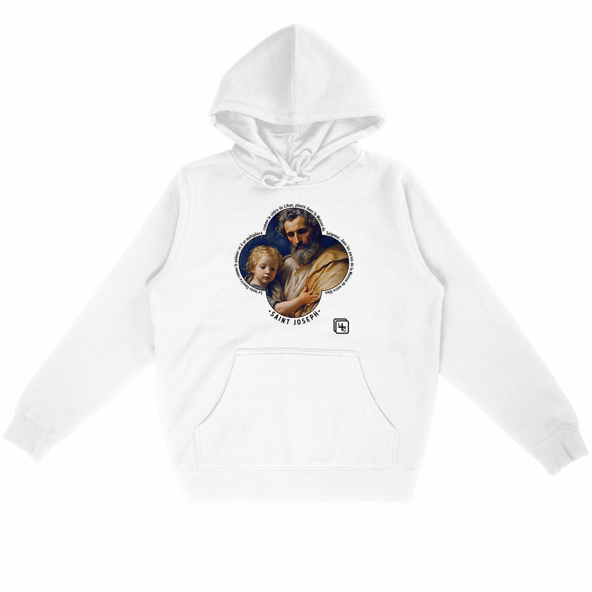 face_blanc_0 Saint Joseph à l'Enfant Sweat à capuche Unisexe