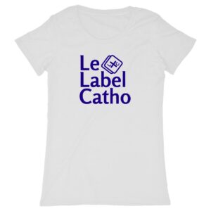 Le Label Catho bleu T-shirt Femme manches courtes