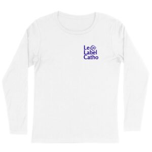 Le Label Catho bleu T-shirt Femme manches longues