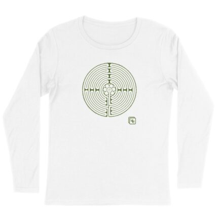 Labyrinthe Vert T-shirt Femme manches longues