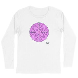 Labyrinthe fond Rose T-shirt Femme manches longues