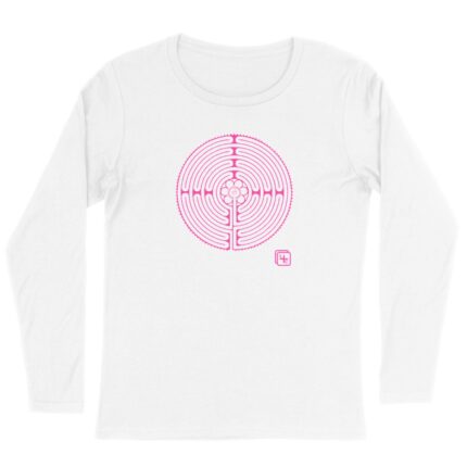 Labyrinthe Rose T-shirt Femme manches longues