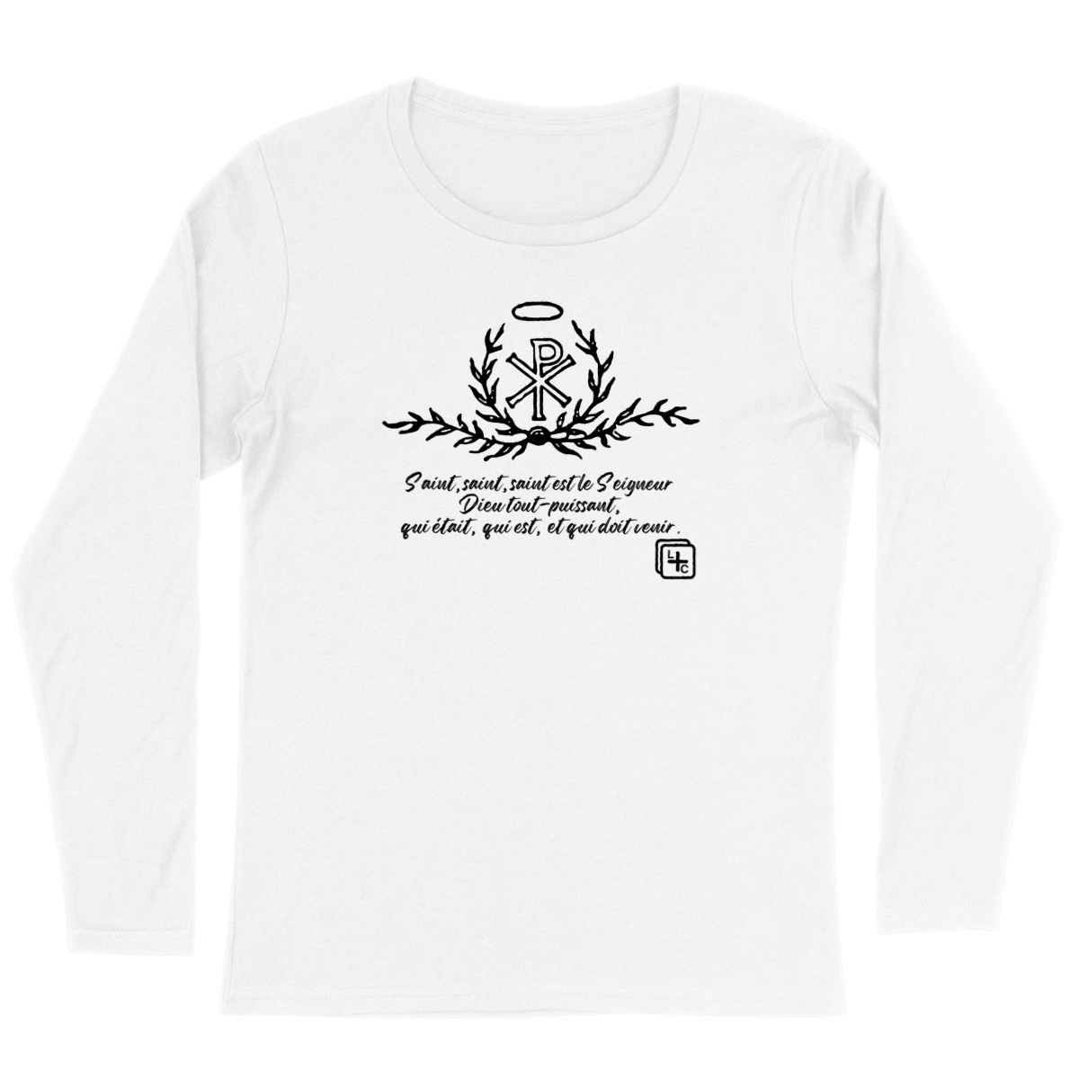 face_blanc_0 Saint Saint Saint T-shirt Femme manches longues