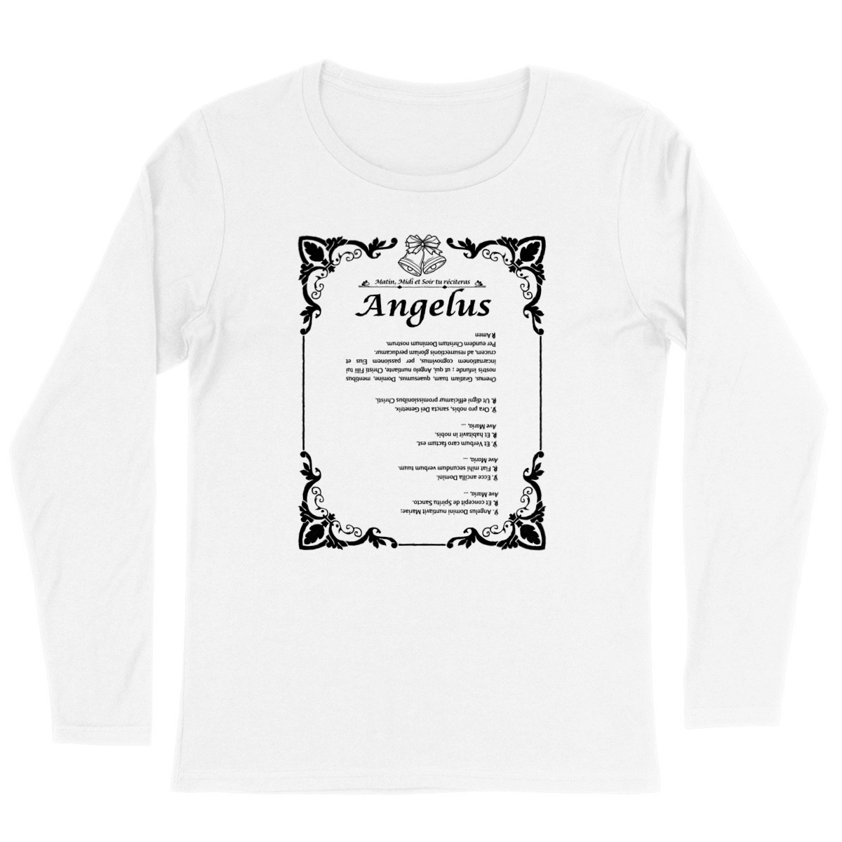 face_blanc_0 Angelus Latin T-shirt Femme manches longues