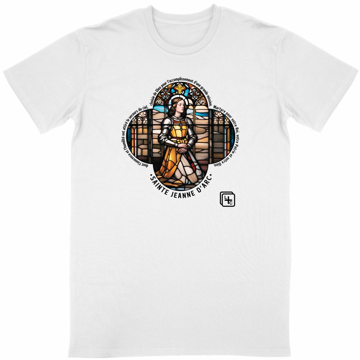face_blanc_0 Sainte Jeanne priant #1 T-shirt Homme manches courtes