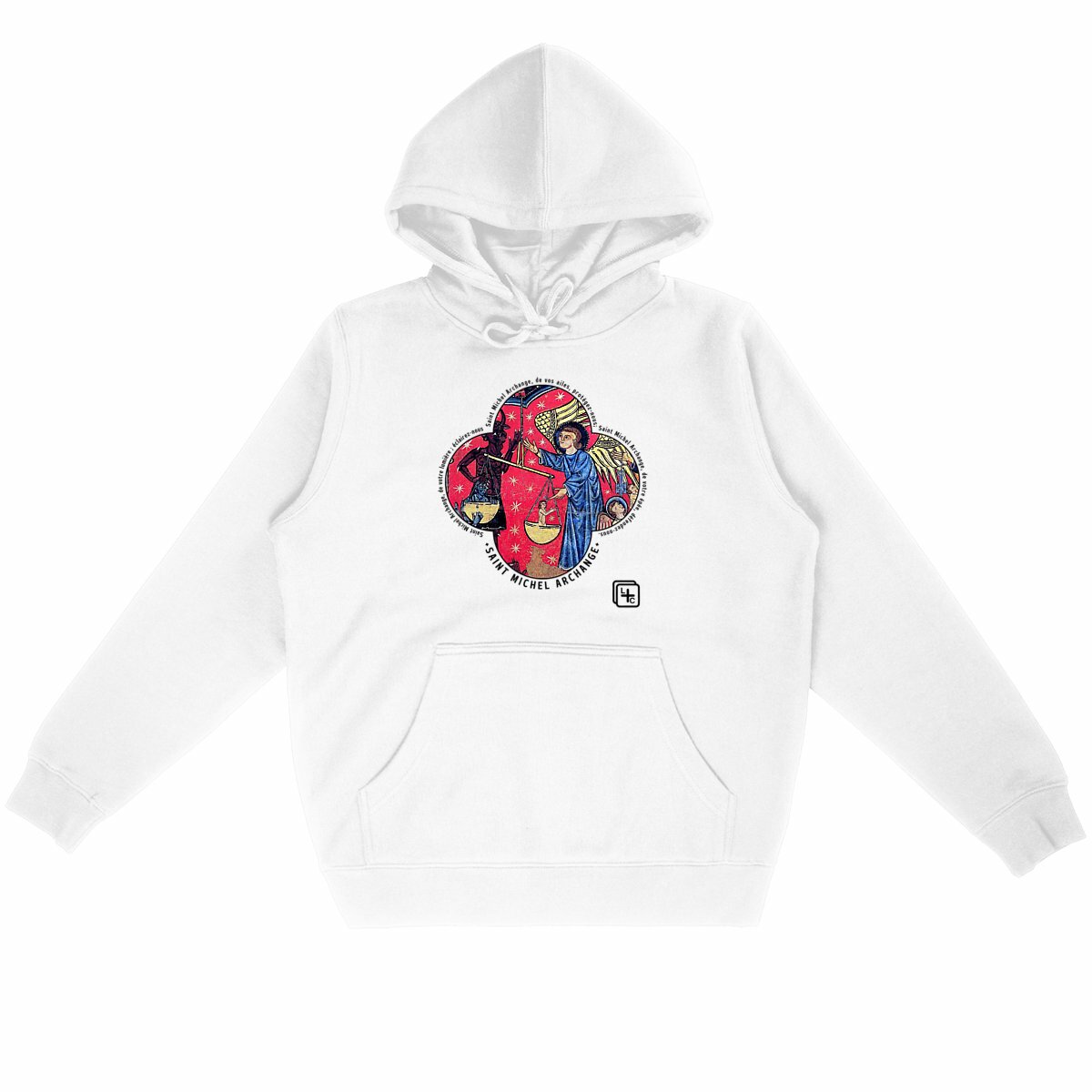 face_blanc_0 Saint Michel #1 Sweat à capuche Unisexe