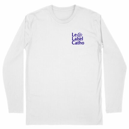 Le Label Catho bleu T-shirt Homme manches longues