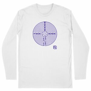 Labyrinthe Bleu T-shirt Homme manches longues