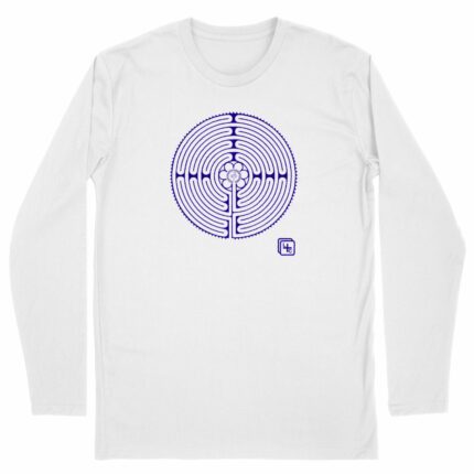 Labyrinthe Bleu T-shirt Homme manches longues