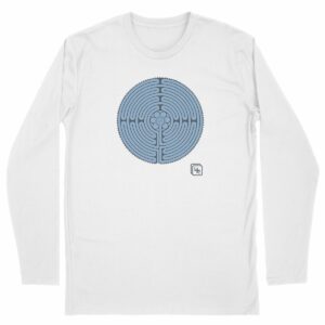 Labyrinthe fond Bleu T-shirt Homme manches longues