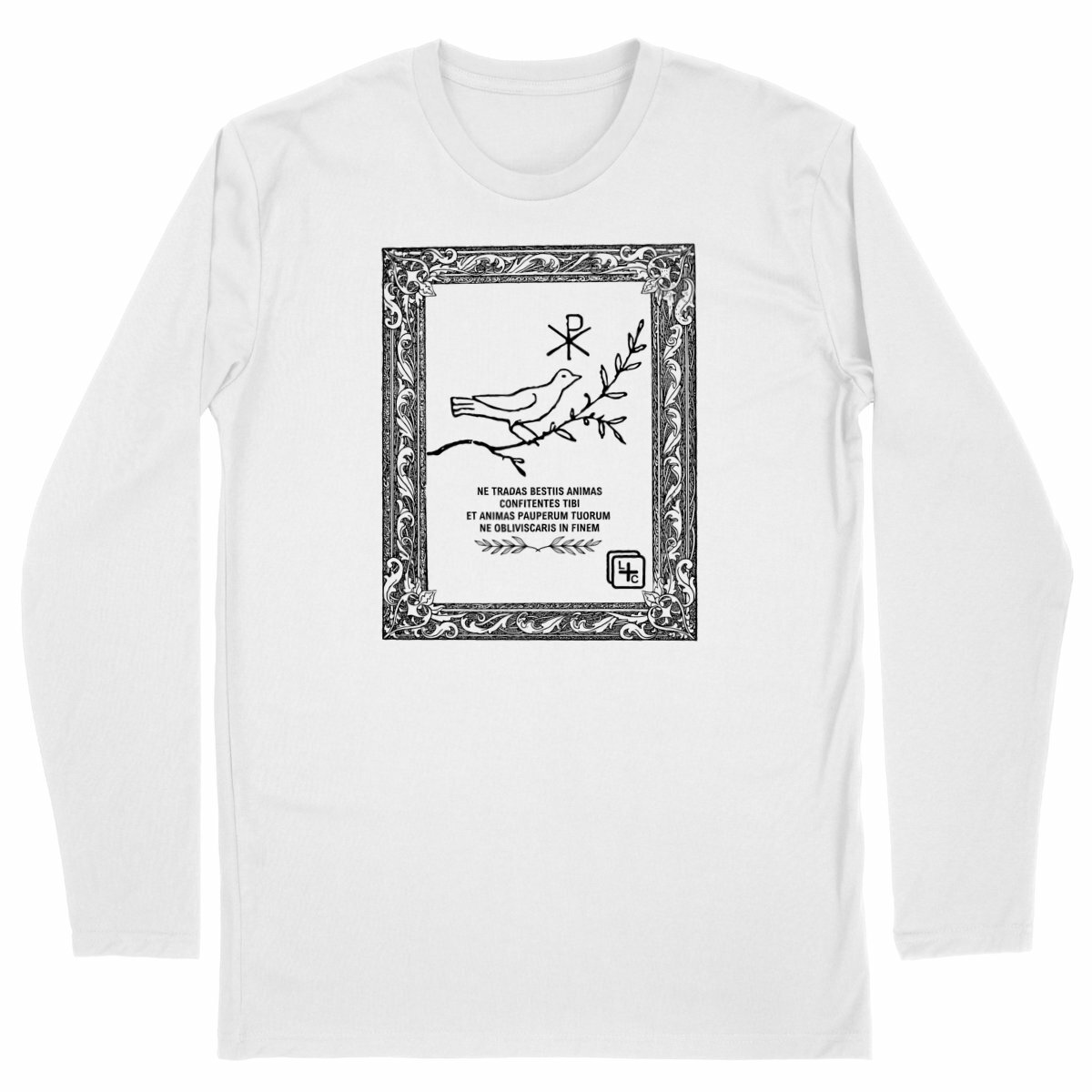 face_blanc_0 Colombe Latin T-shirt Homme manches longues
