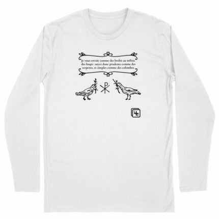 2 colombes Français T-shirt Homme manches longues