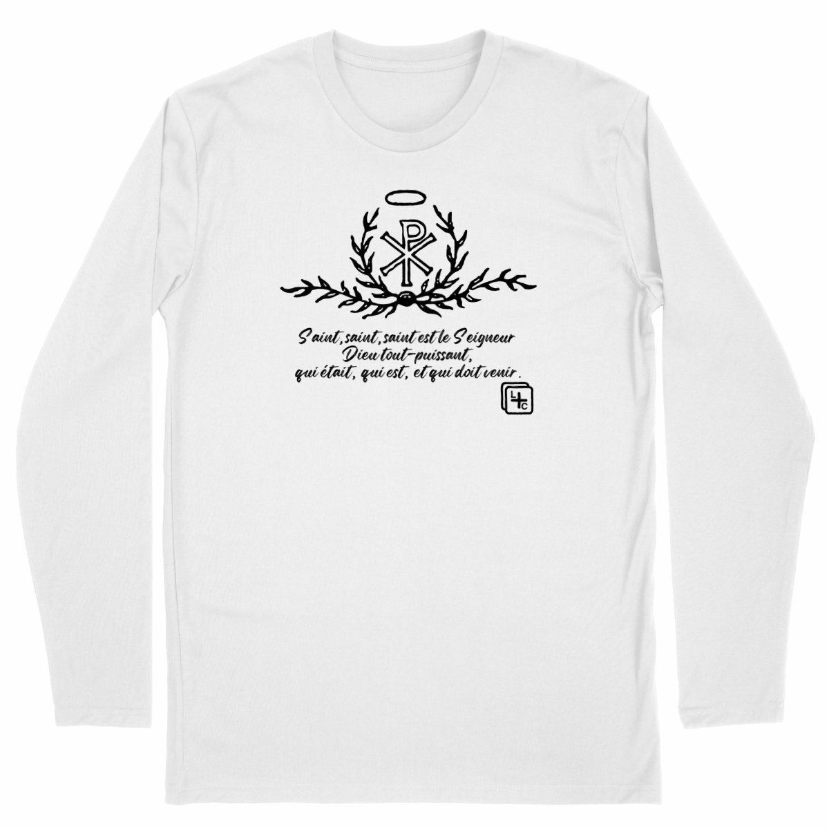 face_blanc_0 Saint Saint Saint T-shirt Homme manches longues