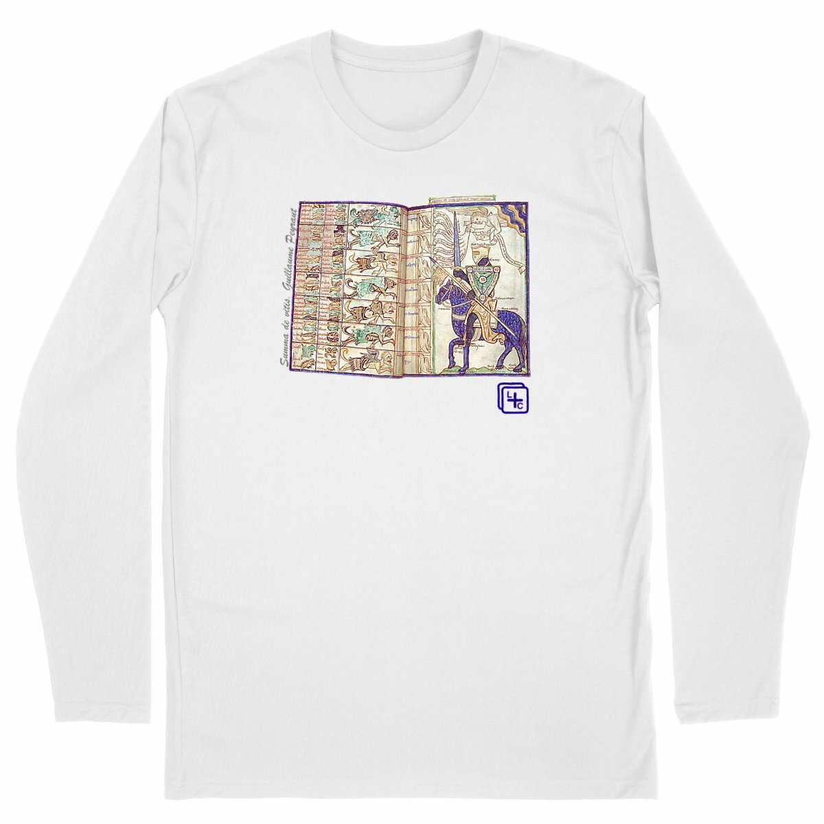 face_blanc_0 Les 7 vices et vertus 1260 T-shirt Homme manches longues