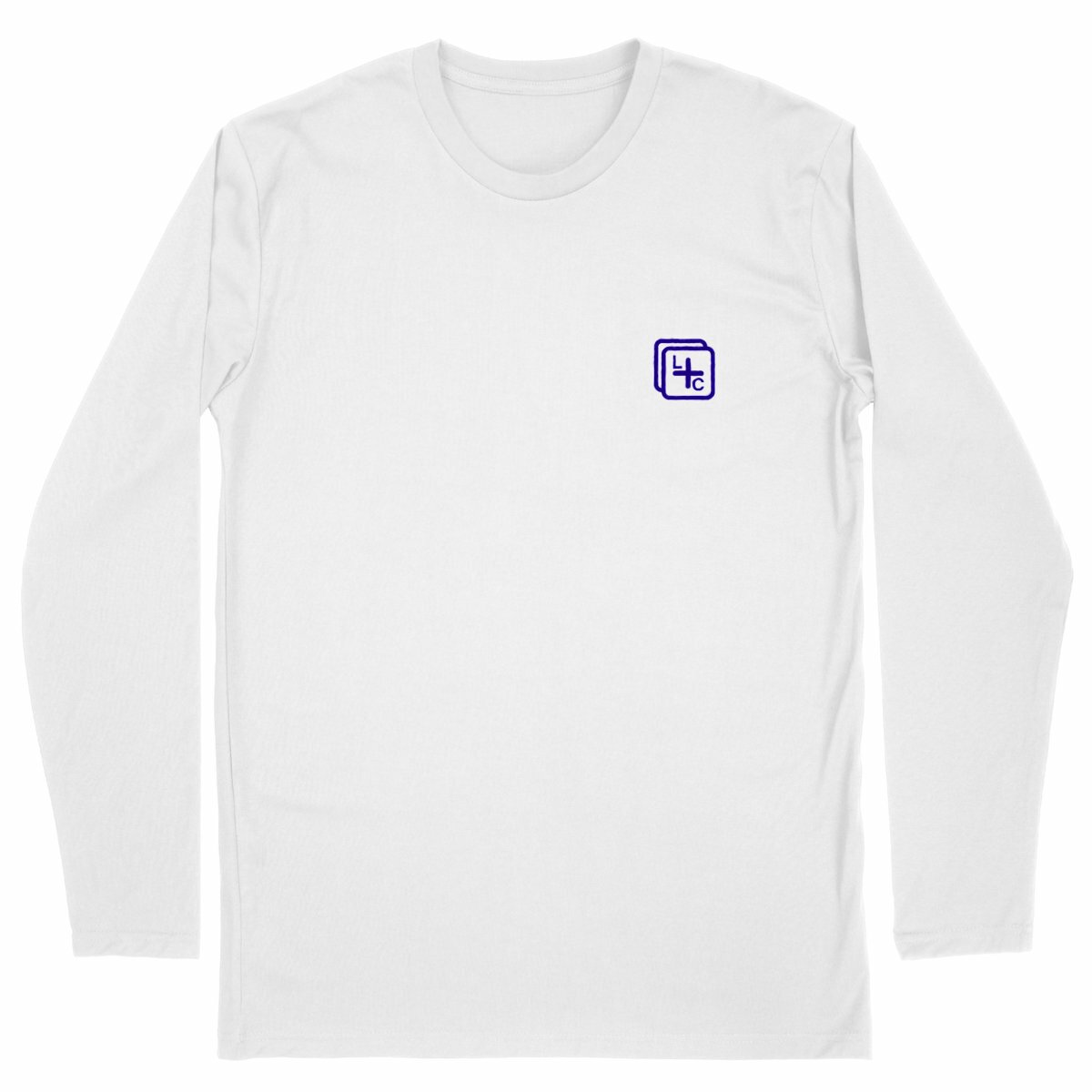 face_blanc_0 LLC bleu T-shirt Homme manches longues