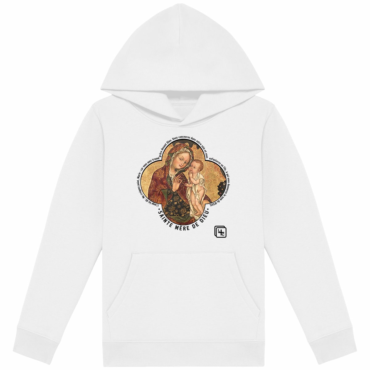 face_blanc_0 Sainte Mère de Dieu Sweat à capuche Enfant