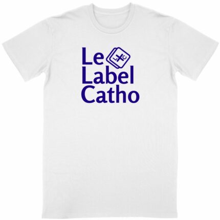 Le Label Catho bleu T-shirt Homme manches courtes