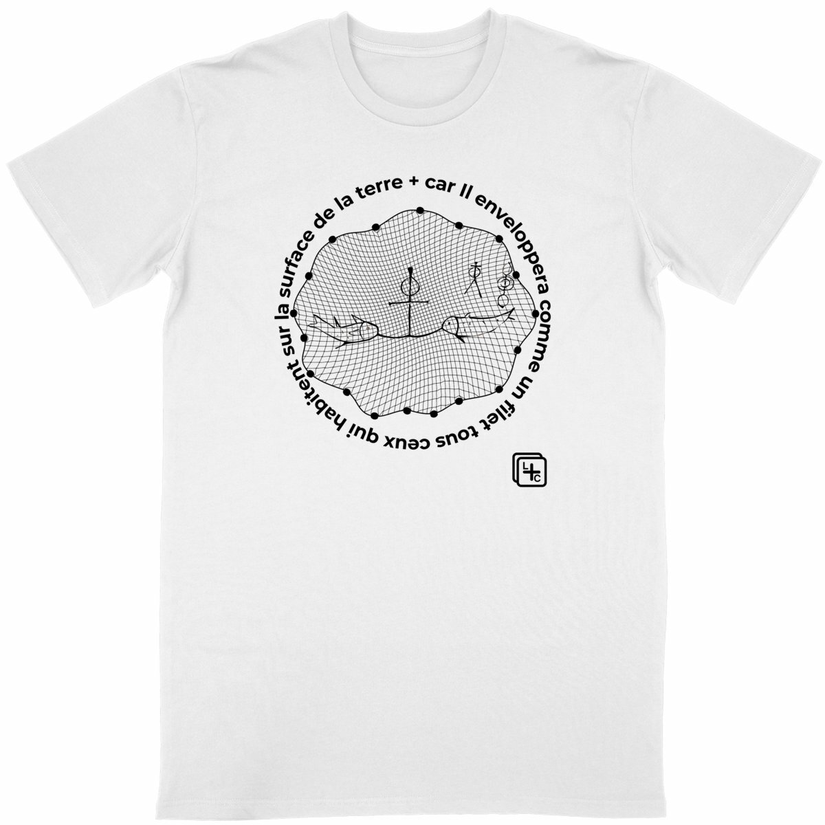 face_blanc_0 Filet Français T-shirt Homme manches courtes