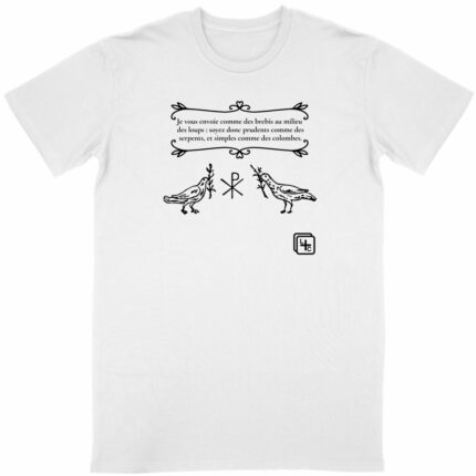 2 colombes Français T-shirt Homme manches courtes