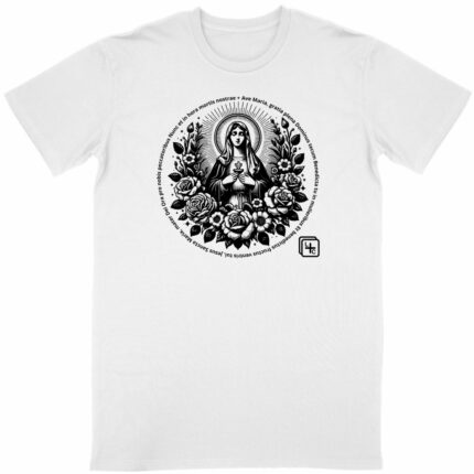 Ave Maria Noir T-shirt Homme manches courtes