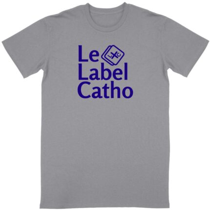 Le Label Catho bleu T-shirt Homme manches courtes