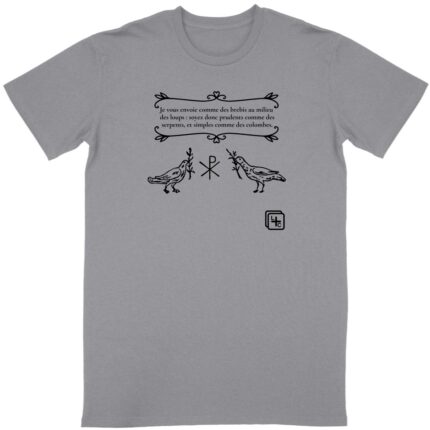 2 colombes Français T-shirt Homme manches courtes