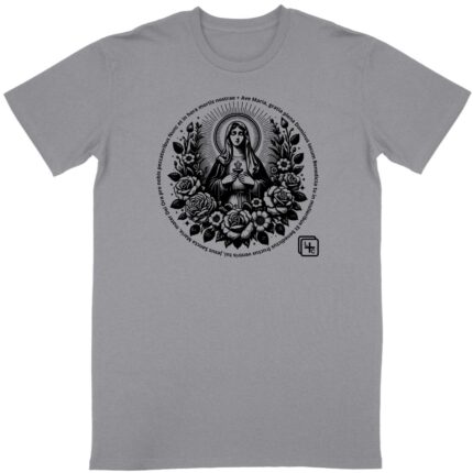 Ave Maria Noir T-shirt Homme manches courtes