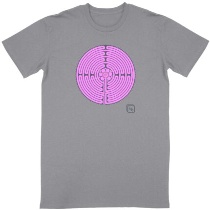 Labyrinthe fond Rose T-shirt Homme manches courtes