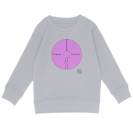 Labyrinthe fond Rose Sweat-shirt Enfant
