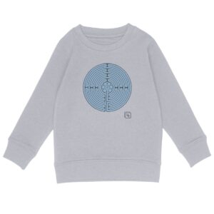 Labyrinthe fond Bleu Sweat-shirt Enfant