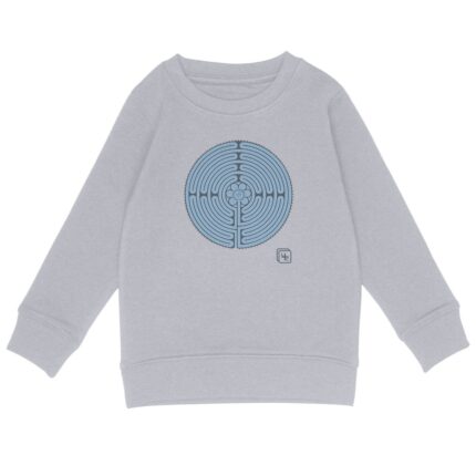 Labyrinthe fond Bleu Sweat-shirt Enfant